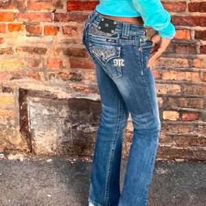 MISS ME JEANS WITH RHINESTONES AND WINGS